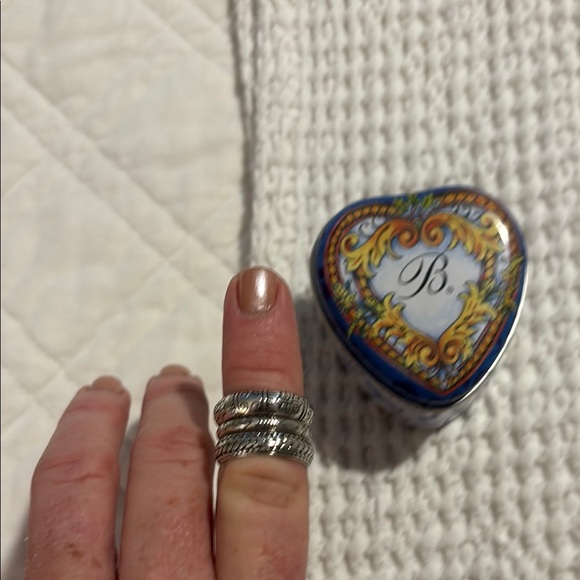 Brighton flower stack sterling rings. Set of 3. - Picture 1 of 6